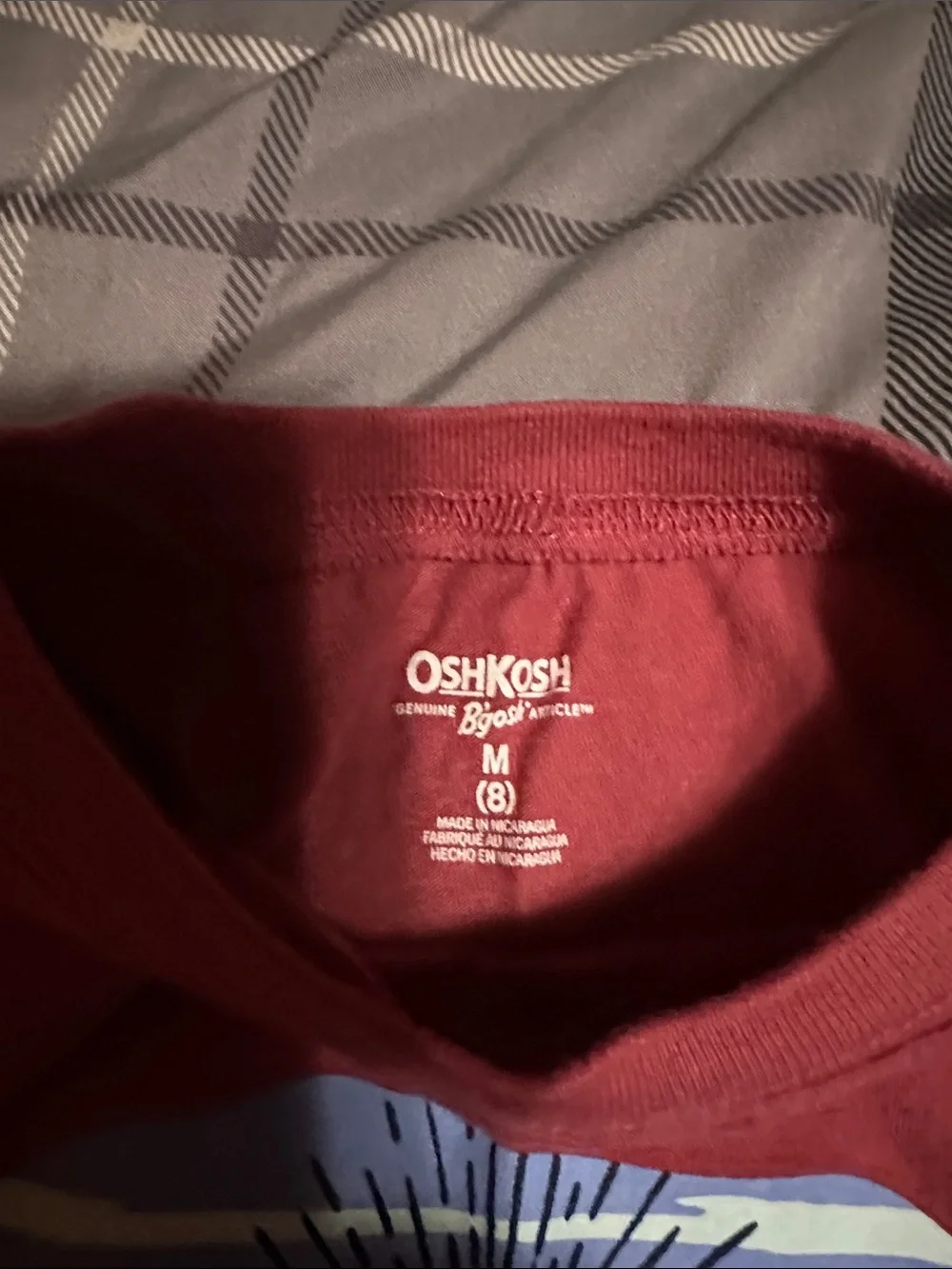 OshKosh B'gosh Red Long-Sleeve Bear Graphic Tee